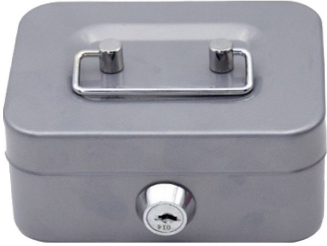 에이비엠코리아 메탈 열쇠 저금통, 그레이, 1개