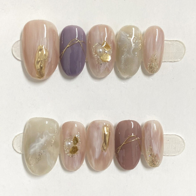 마켓감성 지젤 치크 네일팁 10p 세트, 1개, NO 18