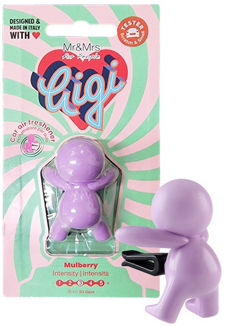 Mr&Mrs FRAGRANCE Gigi Blister 車用芳香劑, 1個, 桑葚