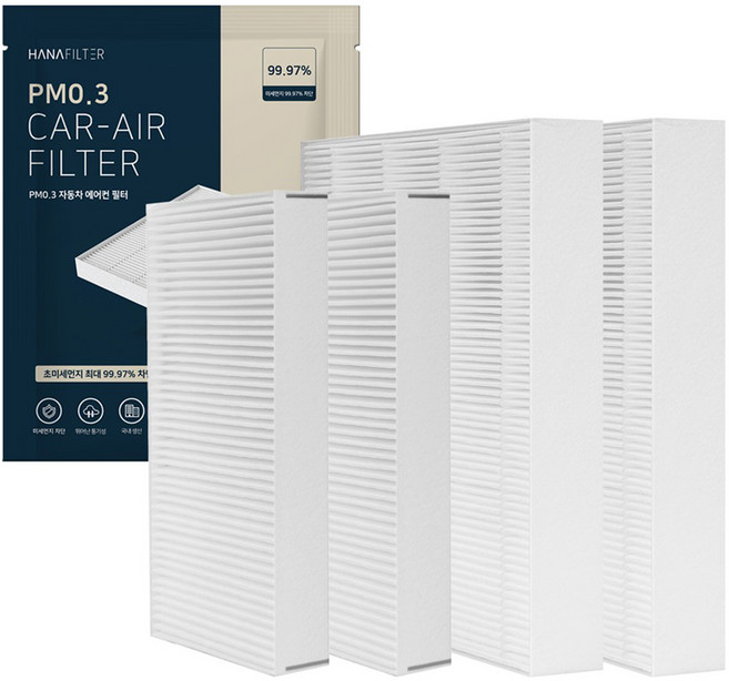 하나필터 PM0.3 제네시스 GV70 에어컨 내부필터 + 외부필터 세트, 2세트, HCF-28(외부필터), HCF-46(내부필터)