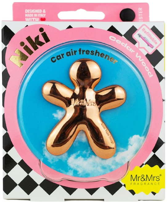 Mr&Mrs FRAGRANCE Niki 經典車用芳香劑, 1個, 雪松木