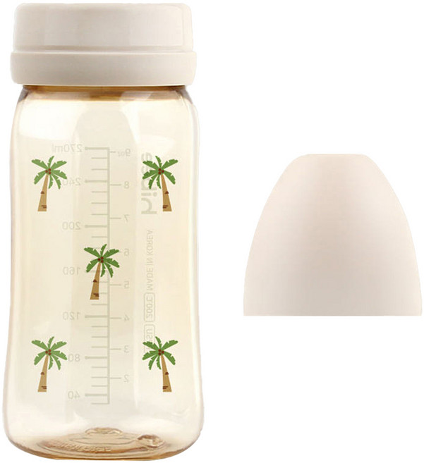 하이비 유아용 에잇벤트 PPSU 노꼭지 젖병, 야자수 + 샌드, 270ml, 1개