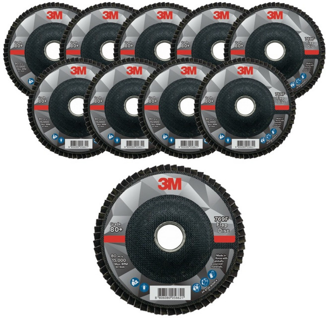 쓰리엠 큐비트론2 플랩 디스크 그라인더용 날개 페파 80방 100mm, 10개