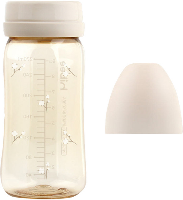 하이비 유아용 에잇벤트 PPSU 노꼭지 젖병, 목화 + 샌드, 270ml, 1개