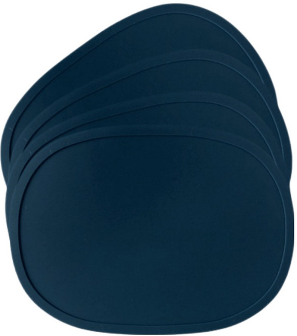 디아르 플래티넘 실리콘 컵받침, 다크네이비, 4개