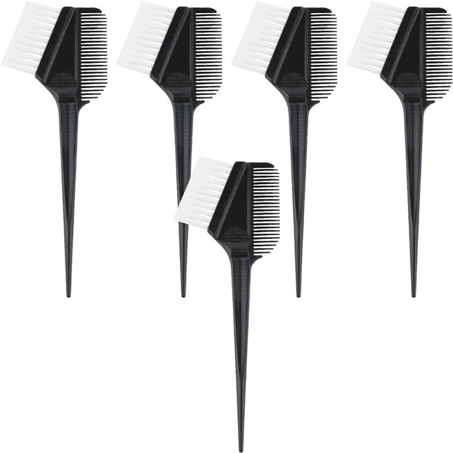 하비에 소프트 염색빗 염색솔, 5개, 블랙
