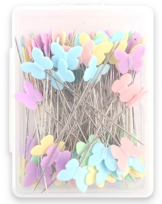 브랜드얀 수예용 파스텔 시침핀 나비 100p, 랜덤 발송, 1개