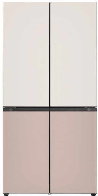 [색상선택형] LG전자 디오스 오브제컬렉션 613L 상냉장 하냉동 메탈 4도어 냉장고 Fit & Max 방문설치, M626GGA022S