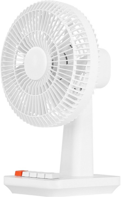 카프 7엽 날개 자동 회전 레트로 BLDC 모터 탁상용 무선 충전 선풍기, KF-DF05, 화이트