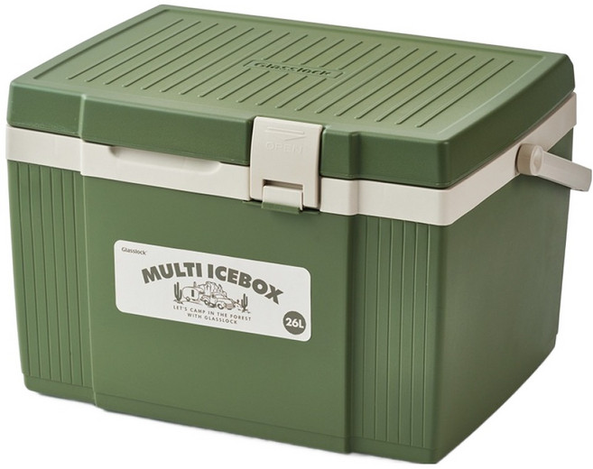 글라스락 멀티 아이스박스, 카키, 26L