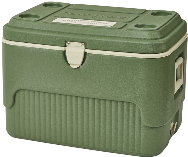 글라스락 아웃도어 아이스박스, 카키, 56L