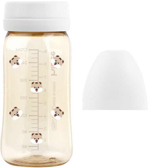 하이비 유아용 에잇벤트 PPSU 노꼭지 젖병, 다람이 + 화이트, 270ml, 1개