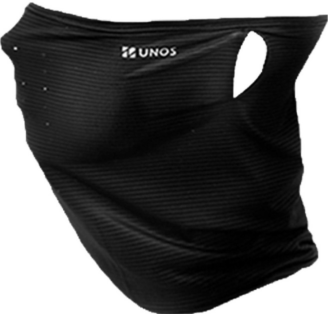 우노스 인콘트로 쿨스킨 멀티프 스포츠마스크, 잔줄 검정색, 1개
