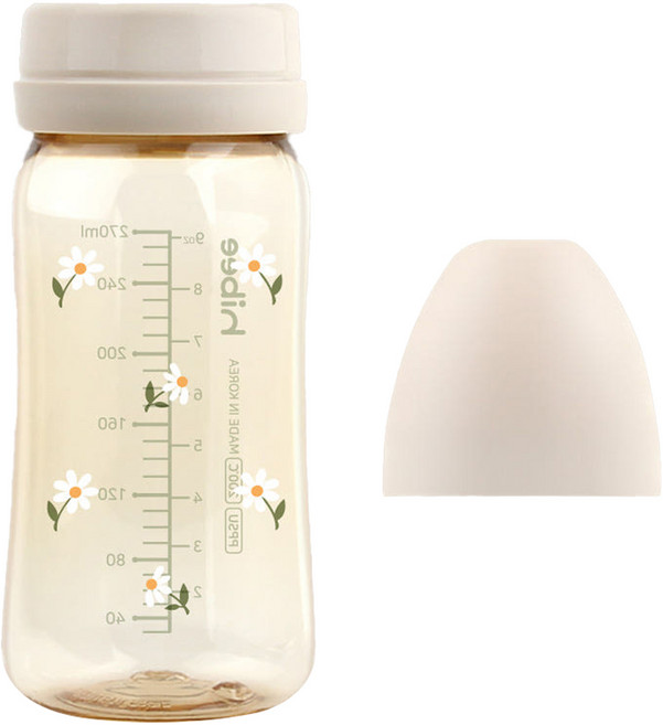 하이비 유아용 PPSU 노꼭지 에엣벤트 젖병, 데이지 + 샌드, 270ml, 1개