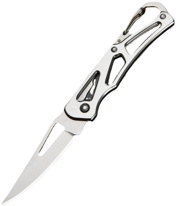 온트리 캠핑용 접이식 칼, 실버, 1개