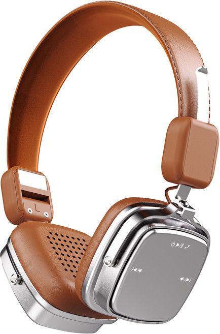 dope RetroTune 노이즈 캔슬링 감성 메탈 블루투스헤드폰, 브라운, L6