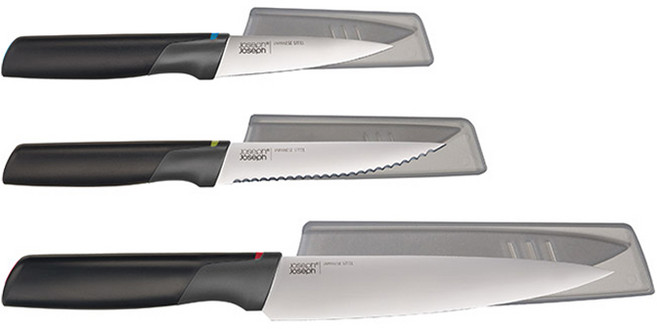 조셉조셉 엘리베이트 뉴 나이프 3종 세트, 1세트, 식도 + 토마토칼 + 과도