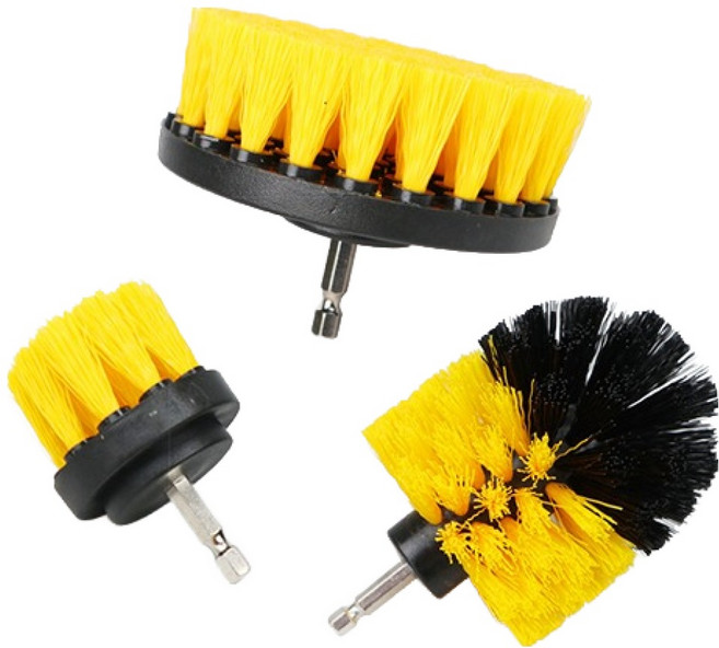 OON 전동 드릴 청소솔 3종 세트, 혼합색상, 1개