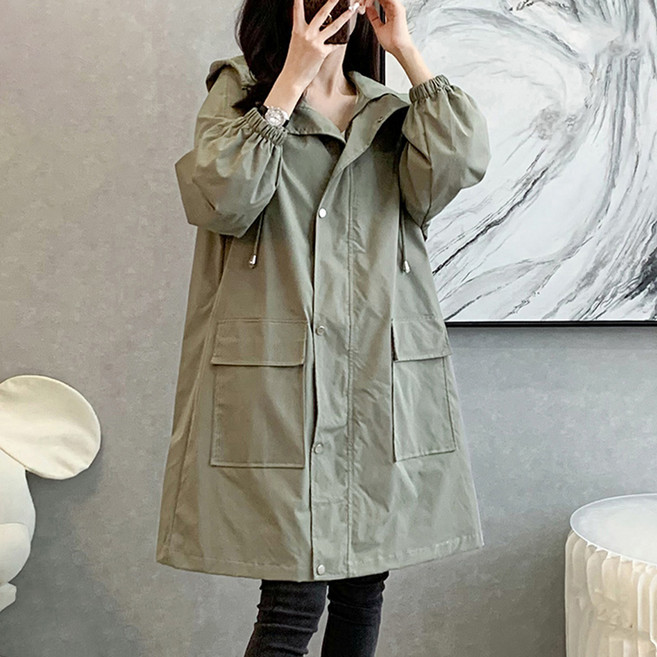 아뗄릭 루즈핏 빅포켓 집업 후드 사파리 자켓 00371