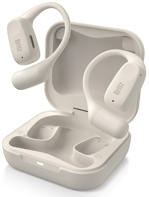 브리츠 오픈형 ENC 노이즈캔슬링 무선 블루투스 이어폰, BZ-D100X, 아이보리