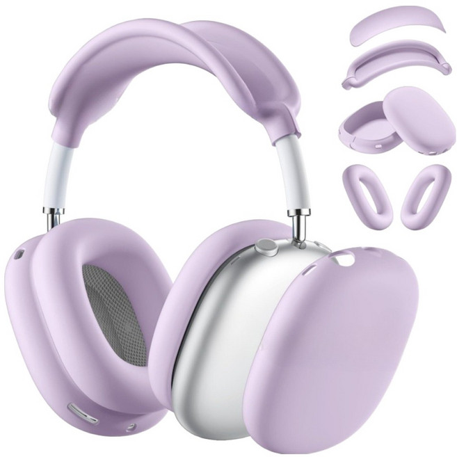 세컨드베스트 솔리드 에어팟맥스커버 6종 세트, 퍼플, 1세트