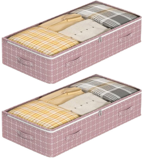 마켓피오 홈 침대 바닥 대용량 수납정리 보관함, 타입2, 2개