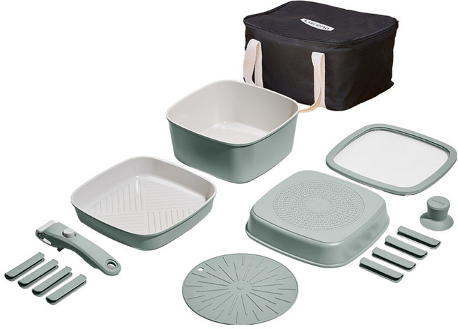 라체나 인덕션 디에나 IH 멀티핸들 쿡웨어, 민트, 1세트, 9종