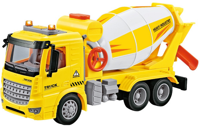 리얼 중장비 1:16 레미콘 믹서 트럭, 혼합색상, 1개