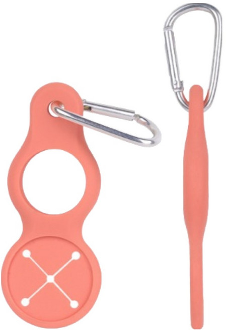 블리츠 휴대용 아웃도어 카라비너 수건 생수 물병 고리 1단, 코랄, 2개