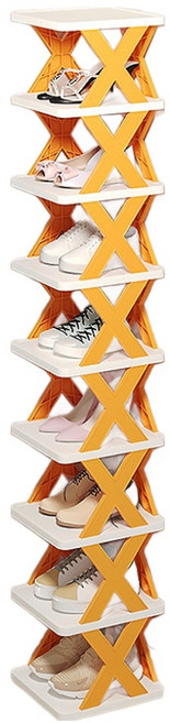 디엔오 틈새 공간활용 슬림 신발 정리대 9단, 오렌지, 1개