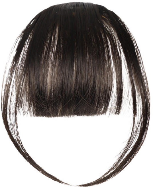 난리시스터즈 자연스러운 시스루 앞머리 붙임머리, 사이드뱅 블랙브라운, 1개