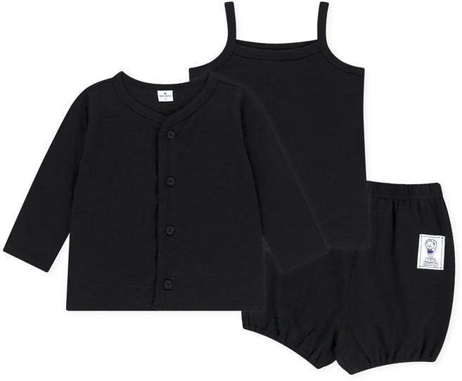 MilkBaby 아동용 보들보들 시원 가디건 + 민소매 + 팬츠 세트