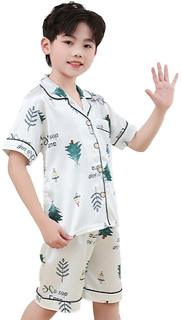 조이멀티 엠케이 아동용 아이스실크 캐릭터 반팔 파자마 상하의 세트