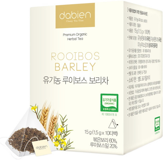 다비앙 유기농 루이보스 보리차, 1.5g, 10개입, 1개