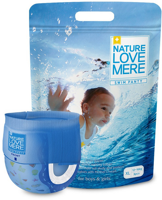네이쳐러브메레 수영장 팬티형 기저귀 남여공용, 특대형(XL), 3매