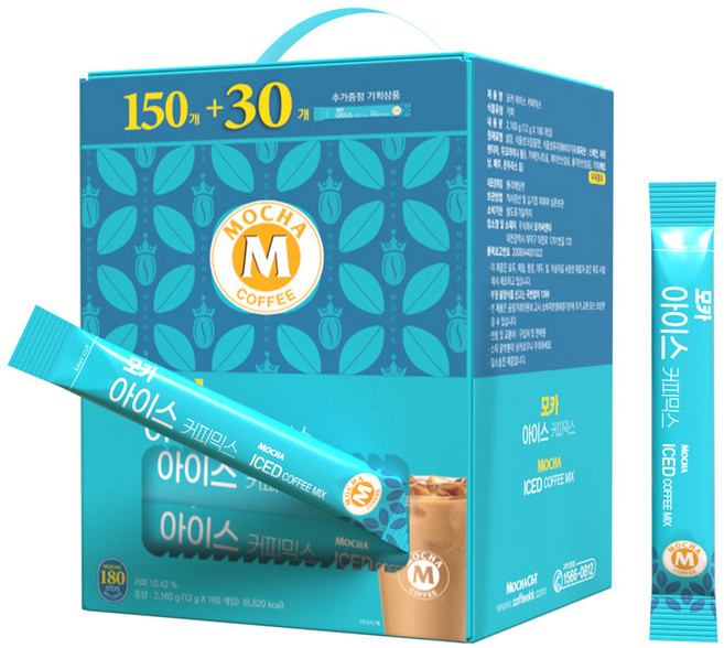 모카씨엔티 아이스 커피믹스, 1개, 180개입, 12g