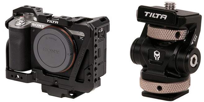 TILTA 鐵頭 Sony A7C 籠架 + 螢幕支架套件組, 1套, TA-T19-FCC-B (籠架), TA-AMB-B (螢幕支架)