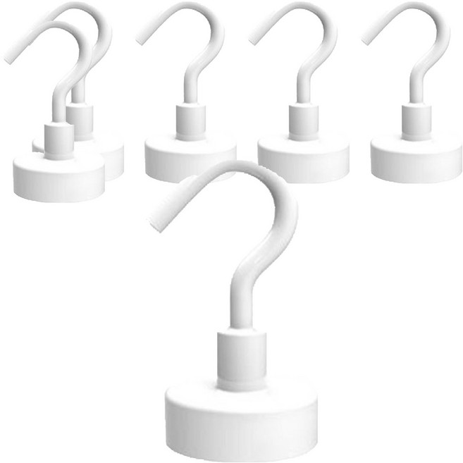 디어까사 강력한 고리 자석, 화이트, 6개