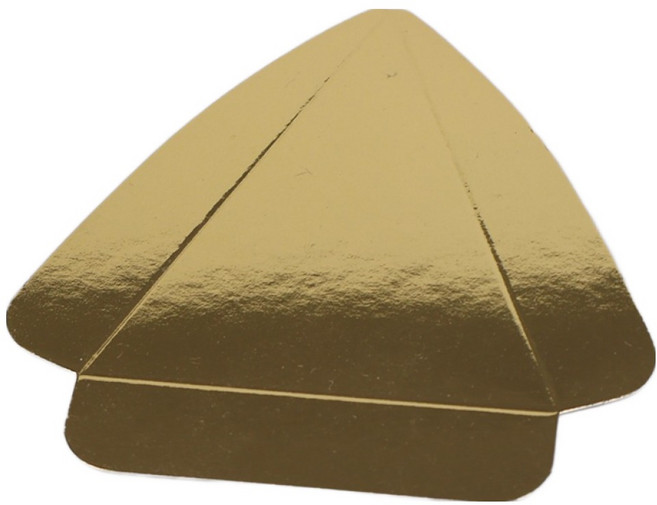 중앙패키지 조각케익 종이받침 삼각 2호 8.5 x 10 x 2 cm, 금색, 100개