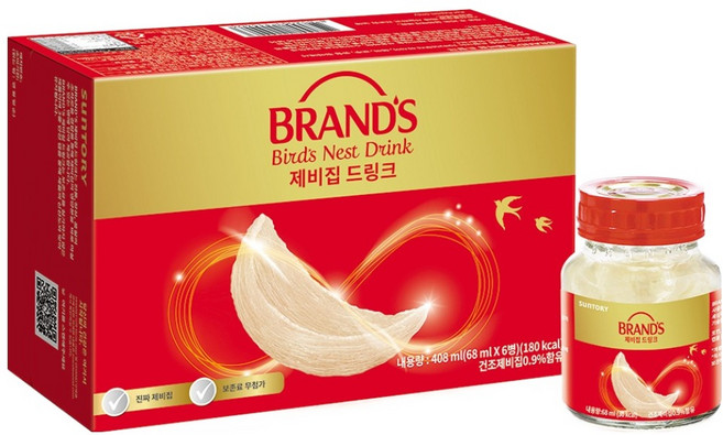 BRAND'S 白蘭氏 三得利 燕窩飲, 6個, 68ml