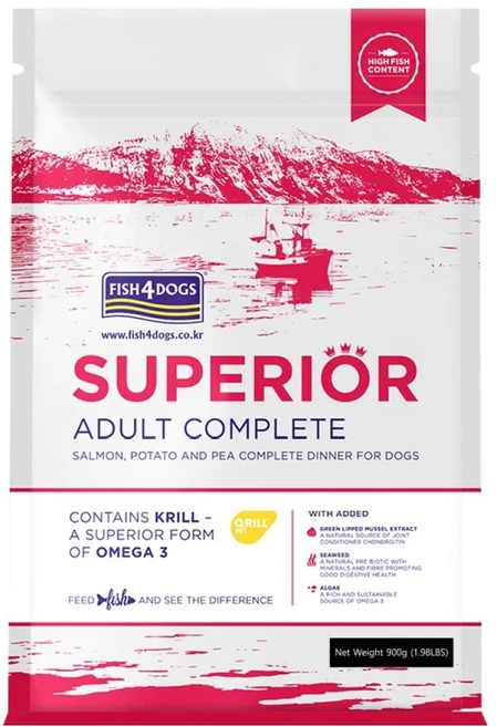 피쉬포독스 어덜트 강아지 슈페리어 사료, 연어, 900g, 1개 - 쿠팡