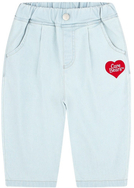 케어베어 아동용 케어베어즈 하트로고 루즈핏 해지 데님 팬츠