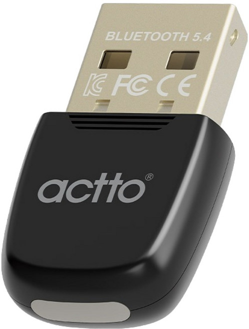 엑토 리얼텍 칩셋 무선 USB 블루투스 5.4 동글, 블랙, 1개