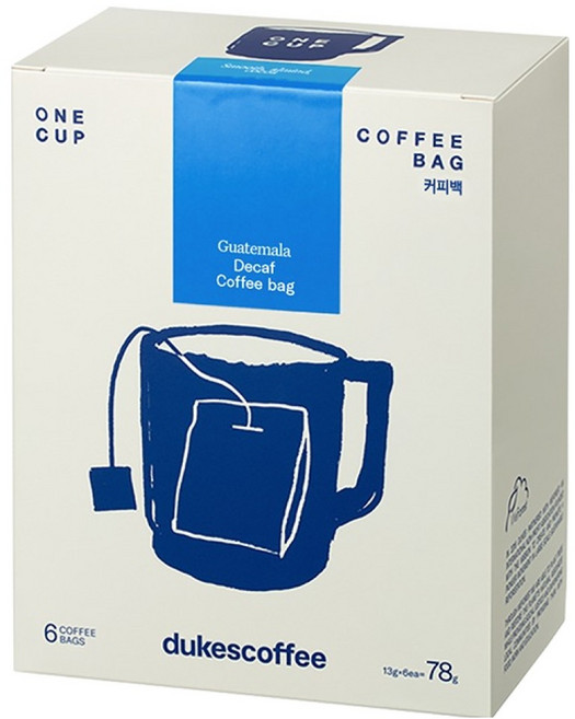 듁스커피 커피백 디카페인, 13g, 1개, 6개입