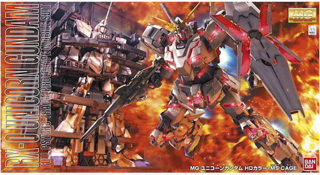 BANDAI MG 1/100 鋼彈UC RX-0 獨角獸鋼彈 整備架 格納庫 5067230, 1盒