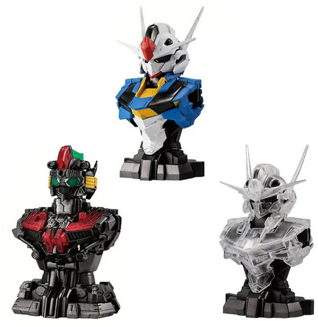 BANDAI 扭蛋 機動戰士 鋼彈胸像 第3彈 風靈鋼彈 全3種, 1組