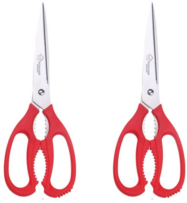 키친하우스 기본 주방가위, 레드, 2개