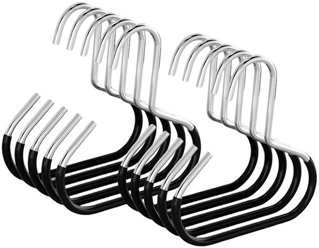 쪼이소 논슬립 스카프 모자 옷걸이, 블랙, 10개