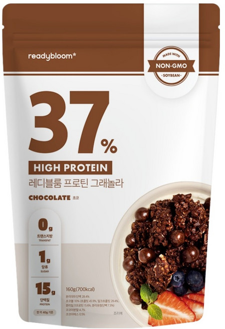 레디블룸 프로틴 그래놀라 초코 저당 시리얼, 160g, 1개