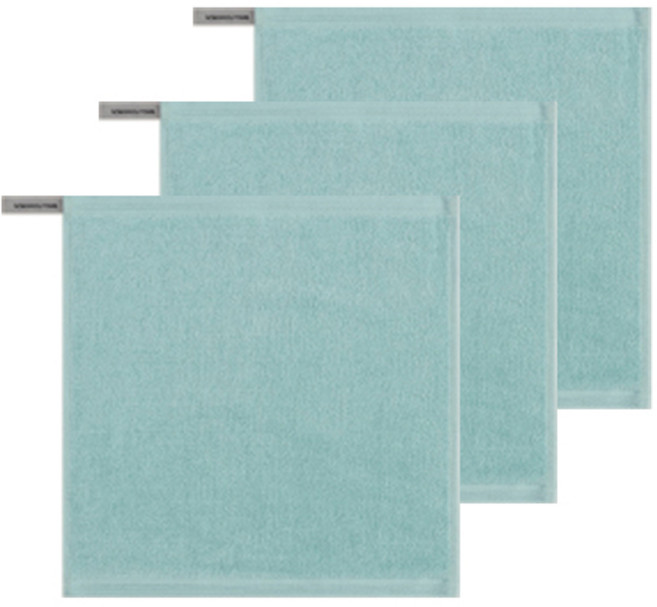 송월타월 컬러풀링 30수 고리 핸드타올, 스카이, 3개